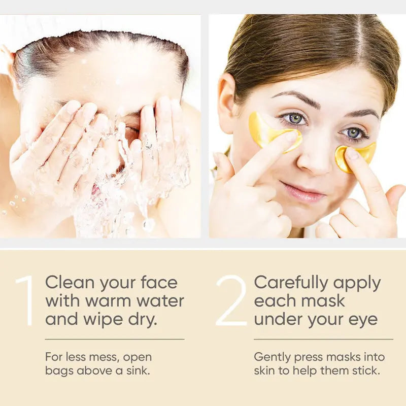 24K Gold Eye Mask – Eye Bag Removal & Anti-Wrinkle Patches zayntra.com