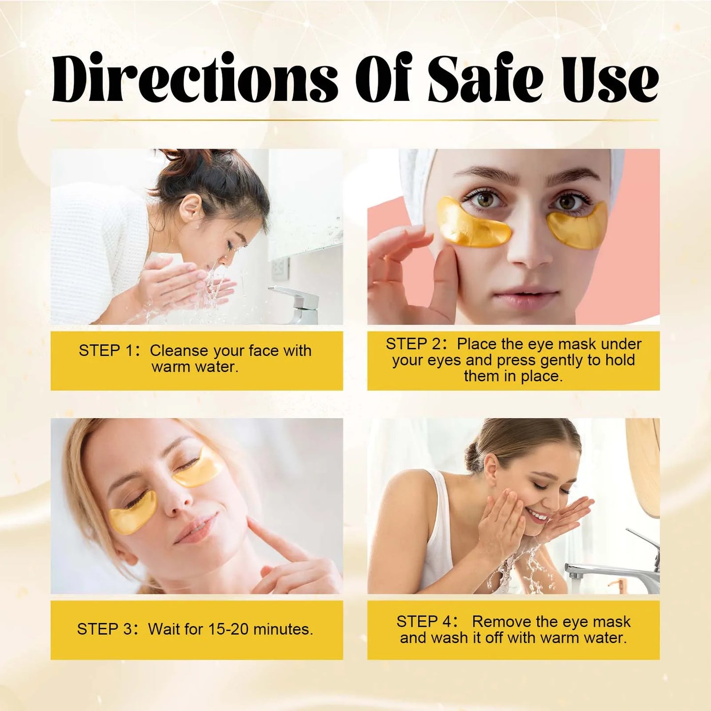 Hoygi Retinol Eye Mask – Anti-Aging, Dark Circle Remover, Fine Line & Puffiness Reducer, Firming & Moisturizing Under Eye Patches