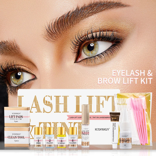 ICONSIGN Lash Lift & Tint Kit – Professional Eyelash Lifting & Brow Tinting Set | Long-Lasting Perm, Dye & Makeup Tools