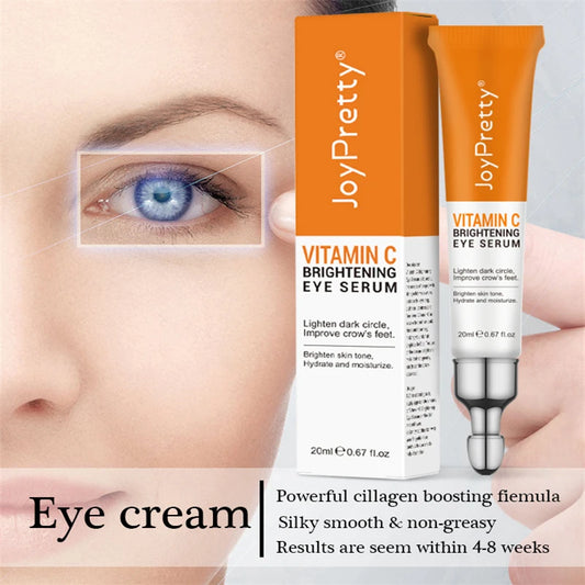 Vitamin C Eye Cream Serum – Moisturizing, Dark Circle & Eye Bag Remover, Anti-Wrinkle, Brightening & Firming Eye Care